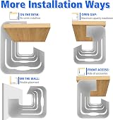 ENONCI Under Desk Cable Management Tray No Drill Steel Power Strip Holder view 6