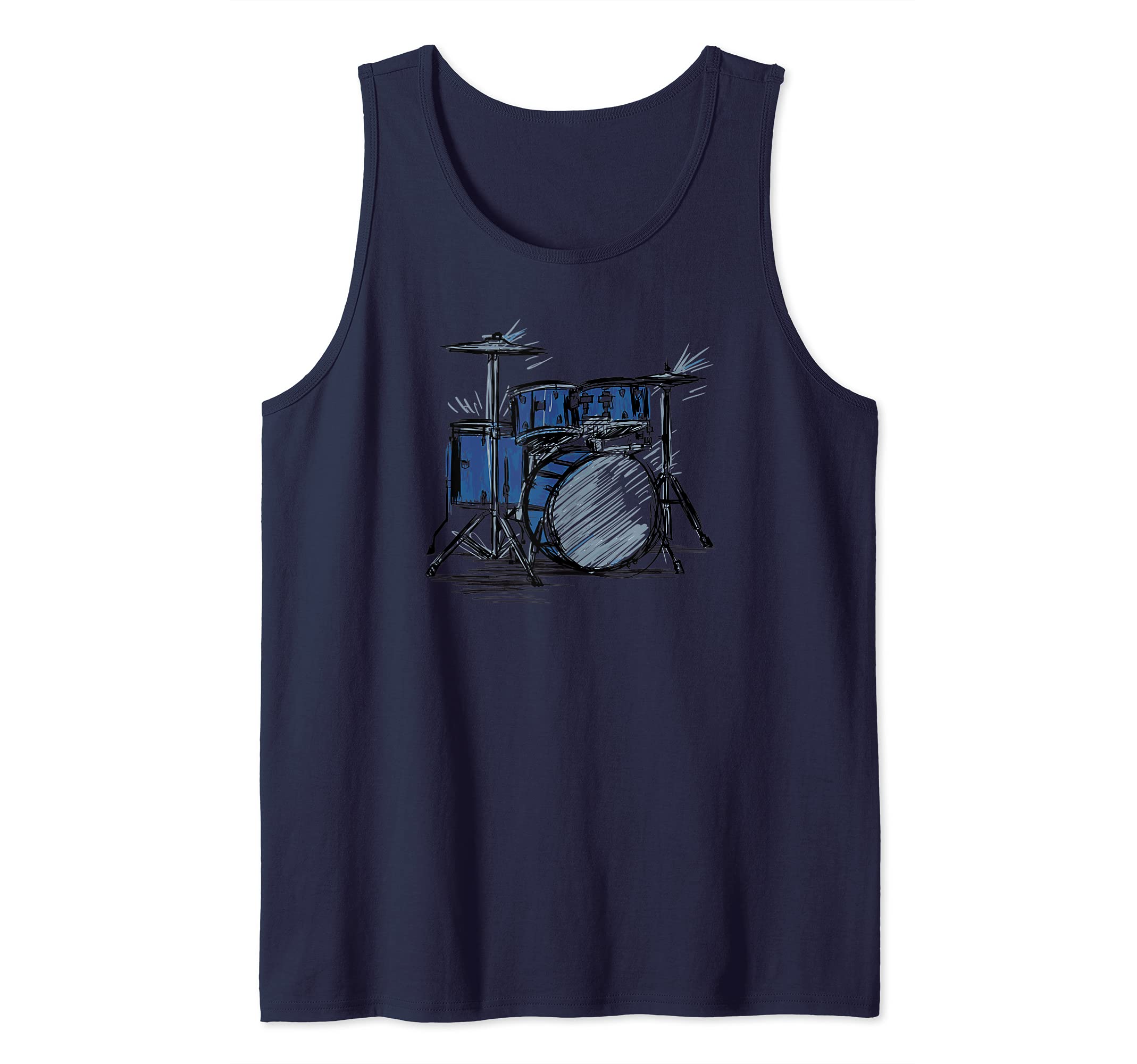 Drum Kit Drummer Percussion Music Player Tank Top