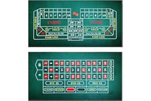 BALIKEN 36 x 72 Inches Roulette Table & Craps Table Top Casino Felt Professional Grade Mat