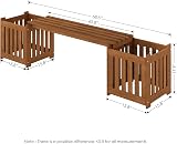Furinno Outdoor Planter Box with Seater Wood Natural 173.99 W x 45.46 H x 40.13 view 3