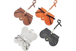 LECHAY 4pcs Soft Leather Sunglasses Bag, Travel Sun Glass Holder Sunglass Case Portable Slim Sunglasses Pouch Glasses Bag
