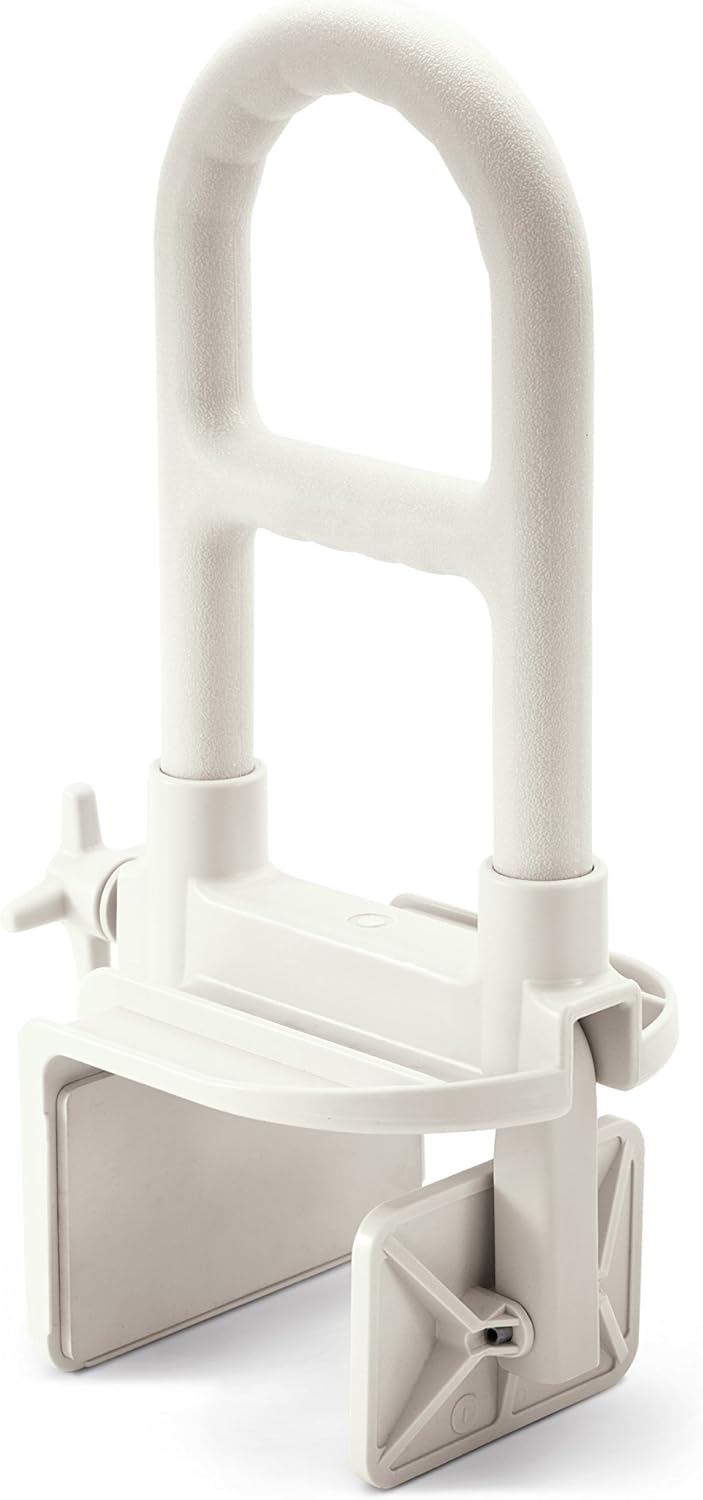 Medline MDS86321WP Deluxe Tub Grab Bar, White (Pack of 2