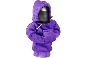 ZHSMS Gear Shift Hoodie, Universal Car Gear Shift Knob Cover, Funny Sweater Shifter Hoodie, 4.7 Inch Gear Stick Hoodie Protector Decoration(Purple)