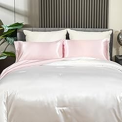 REDKEY Satin Comforter Set King Luxurious Soft