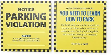 Amazon Com Nomad Co Fake Parking Ticket Violation Gag Gift Parking Ticket Funny Parking Notice Bad Parking Card Best Dad Gifts Pack Of Cards Toys Games