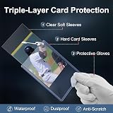 Mlikero 400 Pcs Card Sleeves 3x4 Hard & 2.6x3.6 Soft 200+200 MTG Football view 4