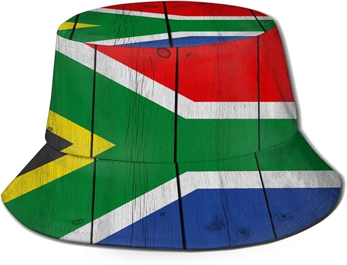 QUKEFU Fisherman's hat,South Africa Flag Painted On Old Wood Plank