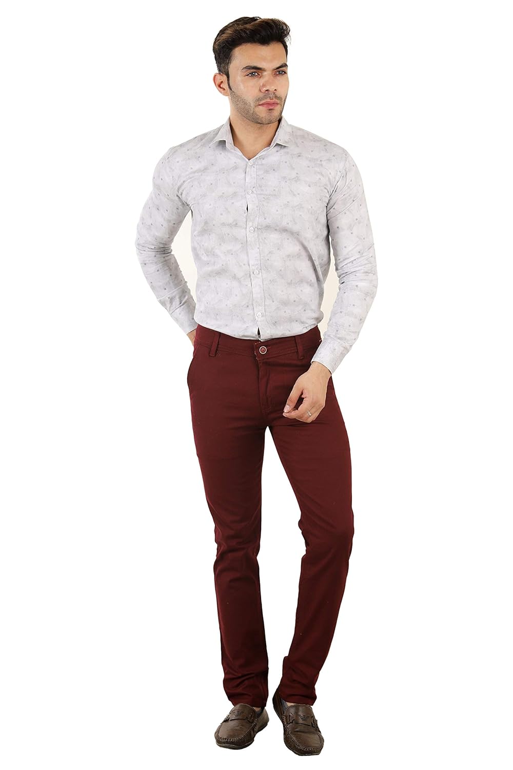 wine coloured chinos