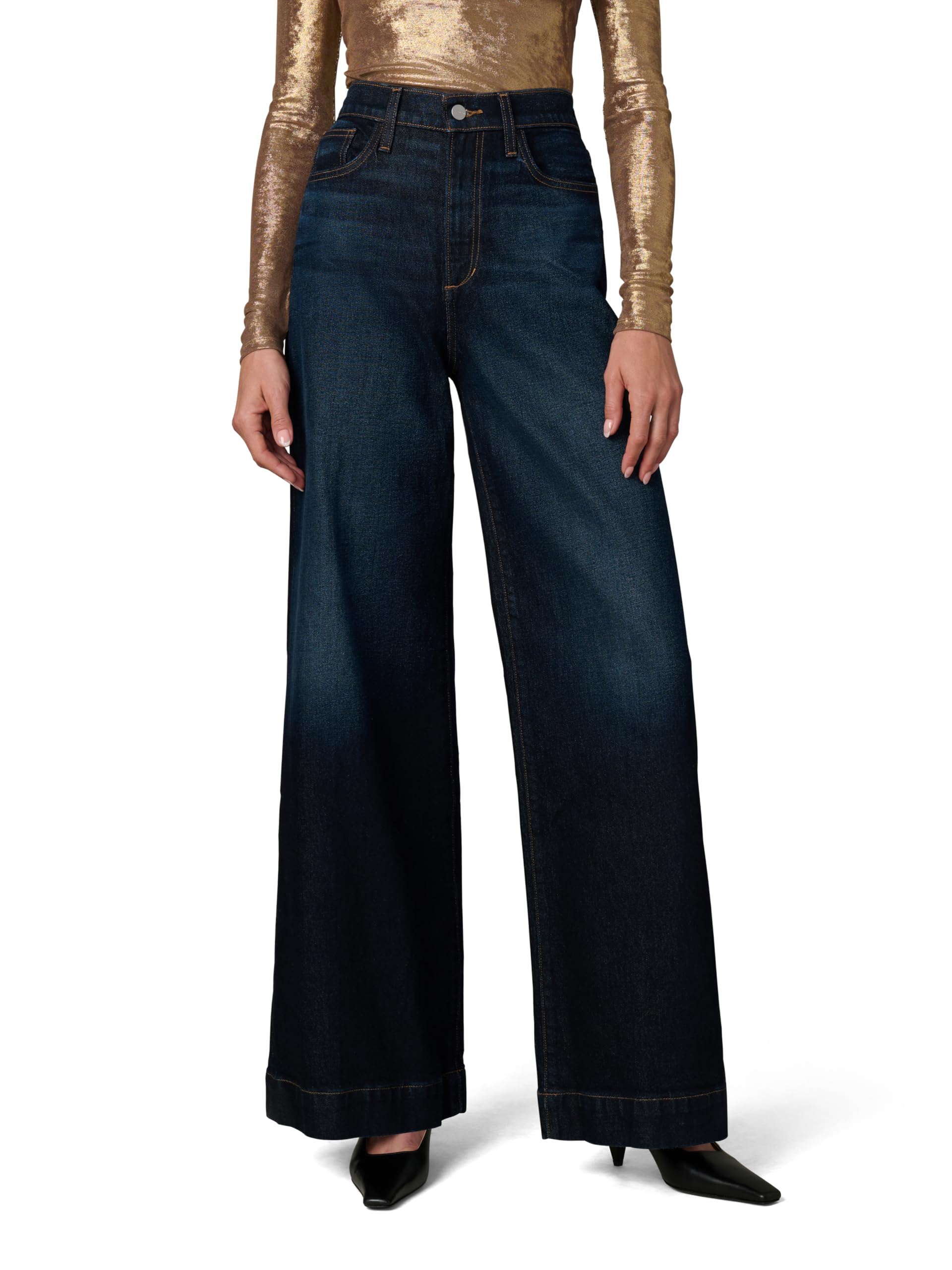 Joe’s Jeans Women’s The Mia High Rise Wide Leg Jean, Resolute, 34W x 32L