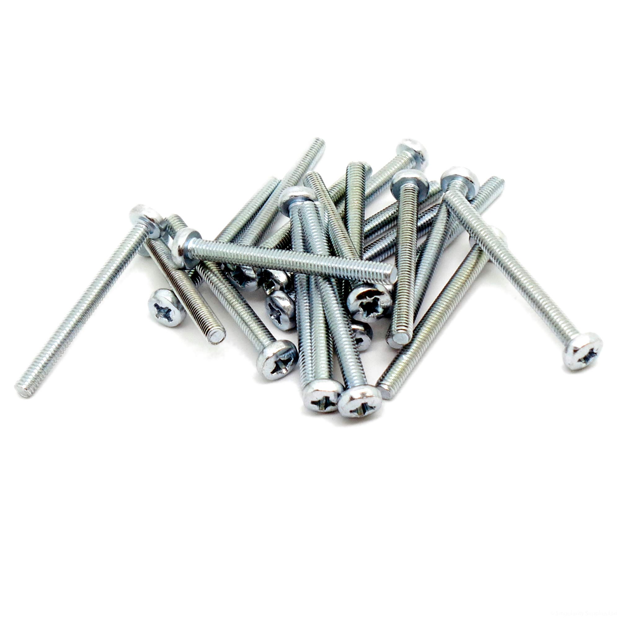 M4 (4mm x 40mm) Pozi Pan Machine Screw (Bolt) - Steel (Pack of 20) — image 1