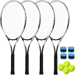 VercanMonth 4 Pack Tennis Rackets for Adults