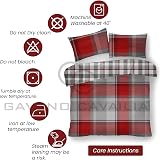 GC GAVENO CAVAILIA Geometric Duvet Cover Set King Red Reversible view 4