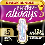 Always Platinum Secure Night Extra Sanitary Towels with Wings Size 5