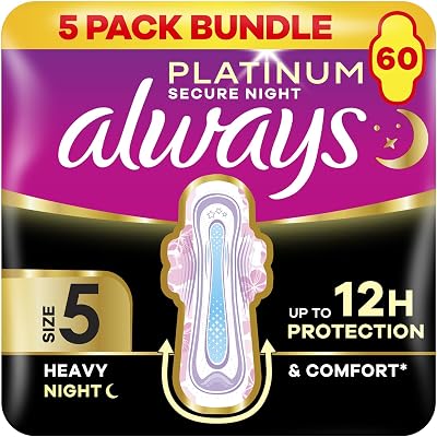 Always Platinum Secure Night Extra Sanitary Towels with Wings Size 5