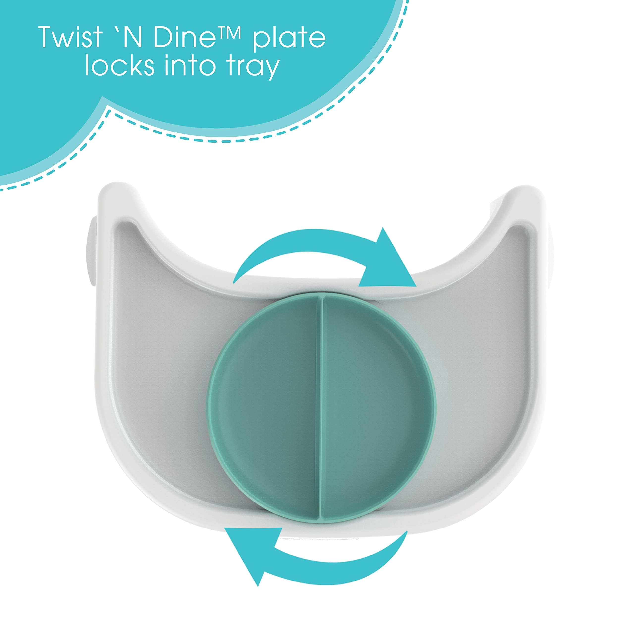 Ingenuity Deluxe Learn-to-Dine Feeding Seat – Infant and Toddler Feeding Chair and Booster Seat with Tray and 2 Snap-in Plates
