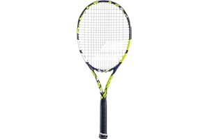Babolat Boost Aero Yellow Tennis Racquet (4 1/4" Grip) Strung with White Syn Gut at Mid-Range Tension