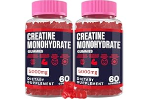 TRUPRETTY Creatine Monohydrate Gummies for Men & Women, Taurine&B6, Chewable Creatine Supplement for Maximum Strength, Muscle Growth, Energy & Endurance - 5g Per Serving, Low Sugar, Organic Ingredients - 2 Pack