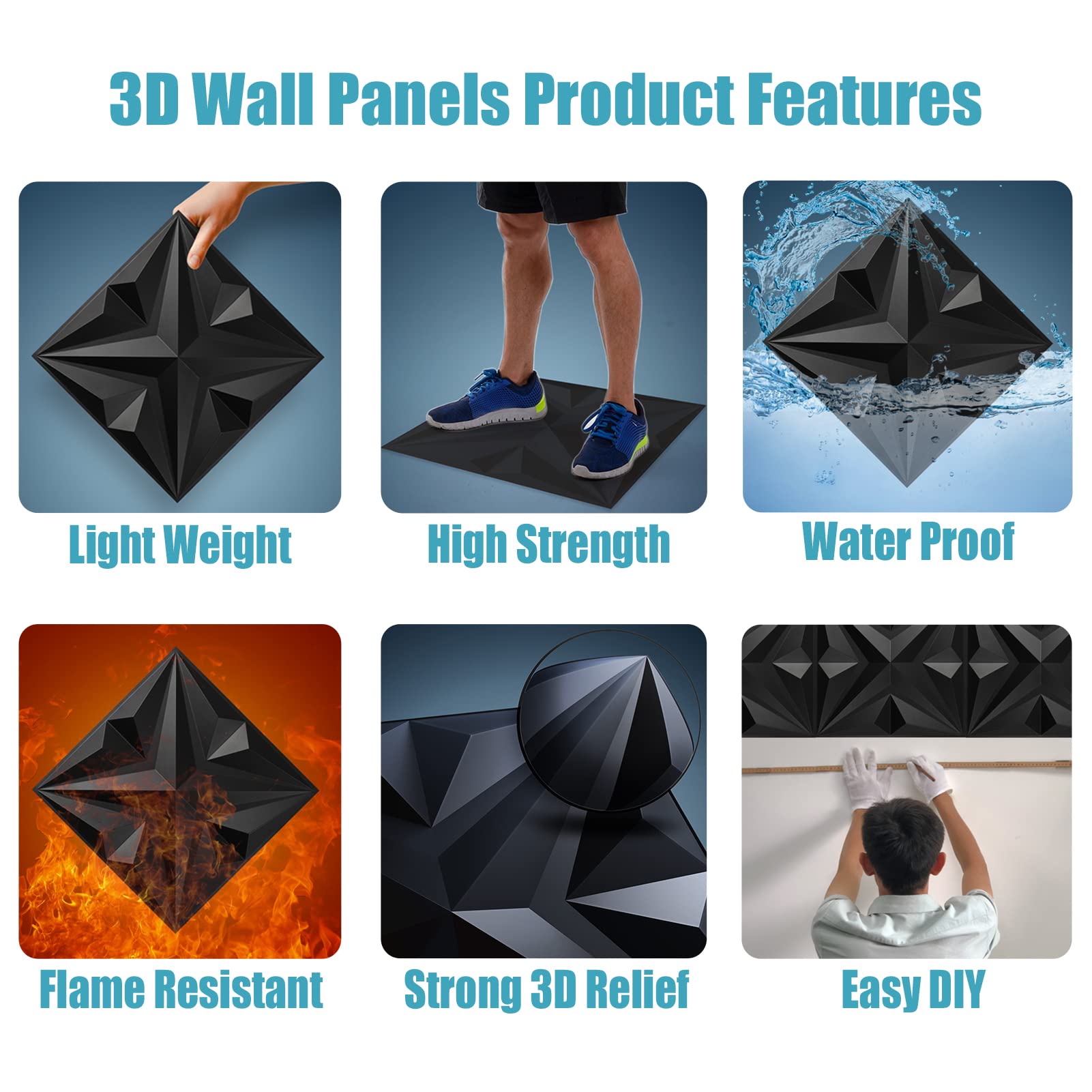 Mua MIX3D Decorative 3D Wall Panels Star Textured PVC Wall Panels for ...