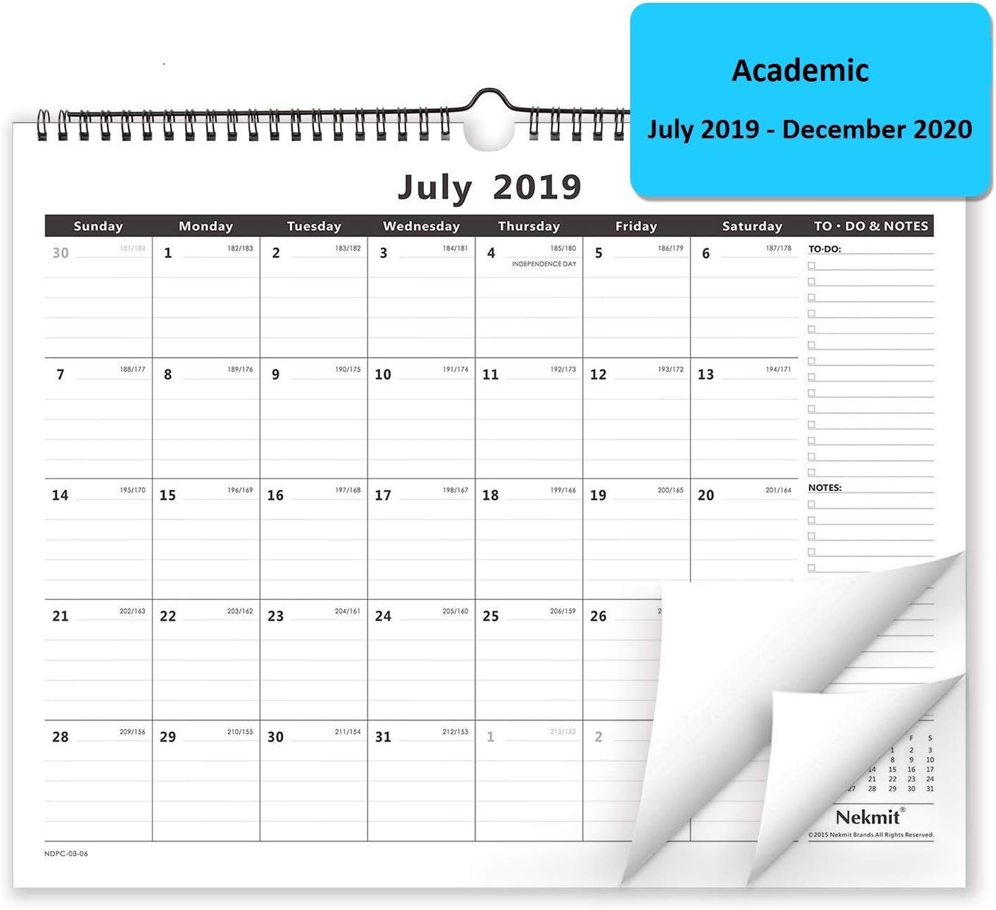 Best funny desk calendar july 2018-2019