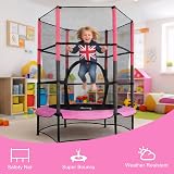 WestWood GALACTICA NEW Mini Trampoline 4.5FT 140cm with Safety Net Pink view 2