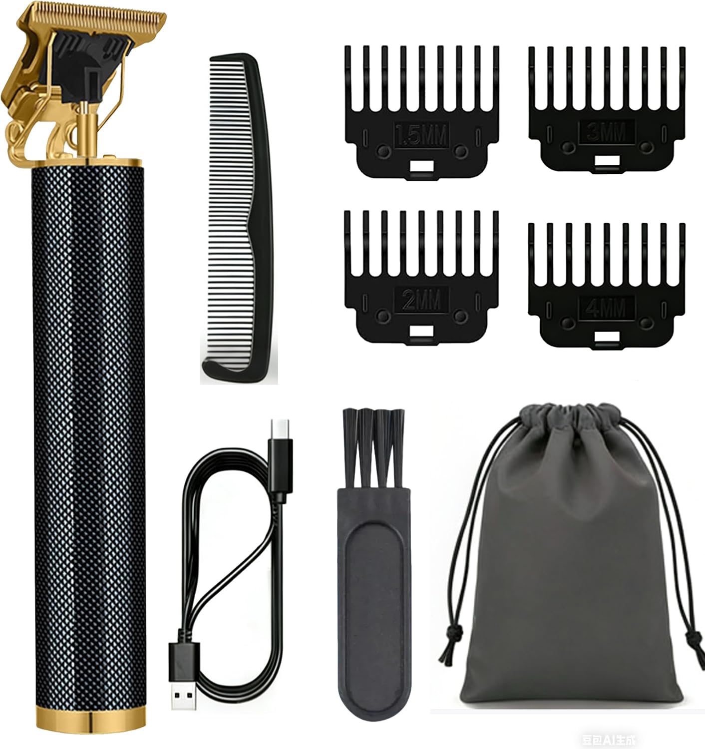 Professional Cordless Hair Clipper and Beard Trimmer for Men - Rechargeable T-Blade Electric Shaver for Hair Cutting, Detailing & Styling - Ideal Men's Gifts