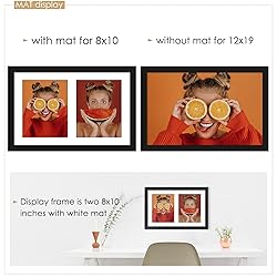 DUENPY 12x19 Double Picture Frame 8x10 Displays Two