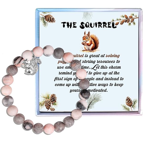 DUOWEI Cute Stainless Steel Squirrel Keychain - Animal Lover Gift For Women & Girls