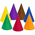7 Packs Christmas Gnome Hats, Felt Cone Dwarf Hats for Unisex Adults Teens Elf Hats for Halloween Party Supplies, 7 Colors