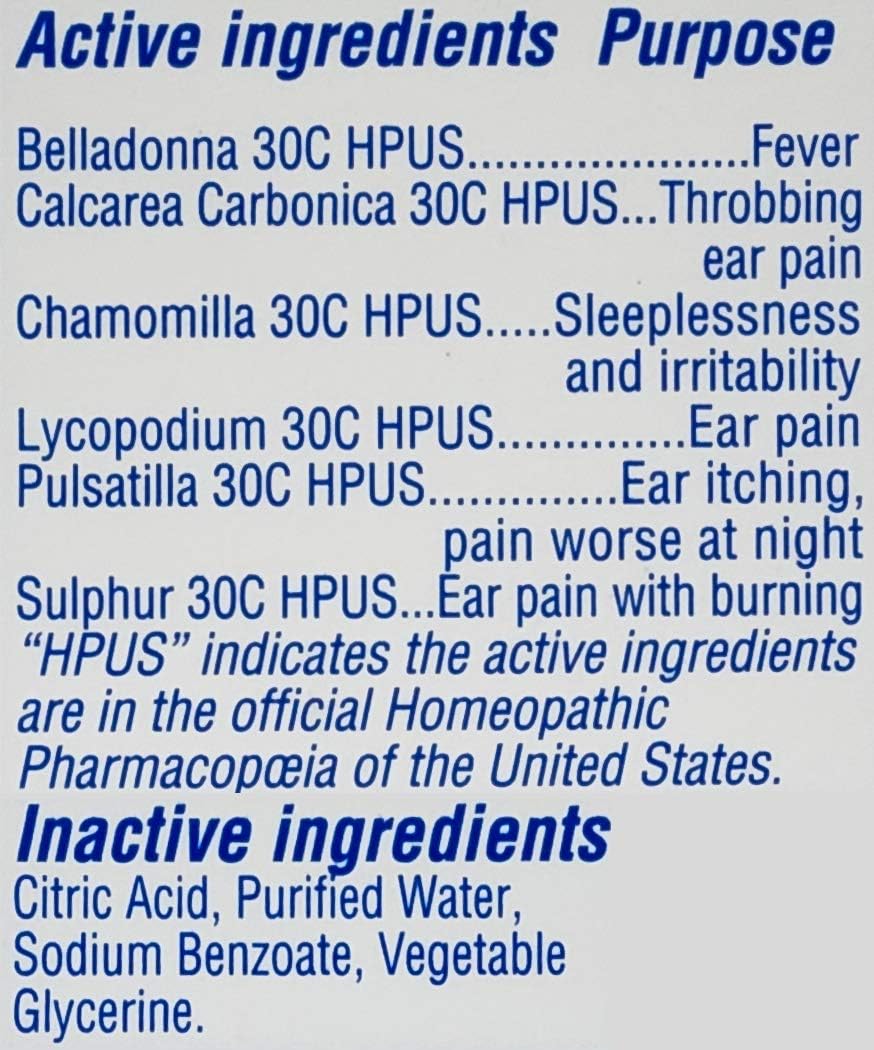 Ear Drops for Swimmers Ear and Allergy Relief for Kids and Adults by Hyland's, for Clogged Ears, Earaches, Fast Natural Homeopathic Pain Relief, 0.33 Ounce: Health & Personal Care