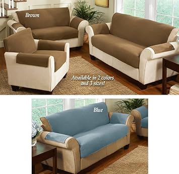 Amazon.com: Fleece Living Room Furniture Covers, Brown, Chair, Solid ...