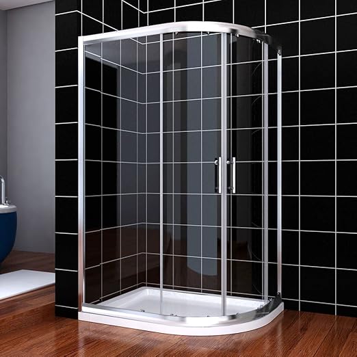 ELEGANT 900 x 760 mm Offset Quadrant Shower Enclosure 6mm Tempered