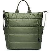 KALIDI Quilted Tote Bag, Puffer Hobo Laptop Bag Anti Splash Crossbody Zipper Shoulder Bag Large Casual Work Daily Women