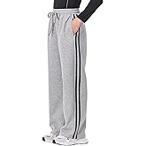 Hvididan Girls Wide Leg Sweatpants with Side Stripes High Waist Baggy Track Sweat Pants for Kids to Teens 5-14 Years