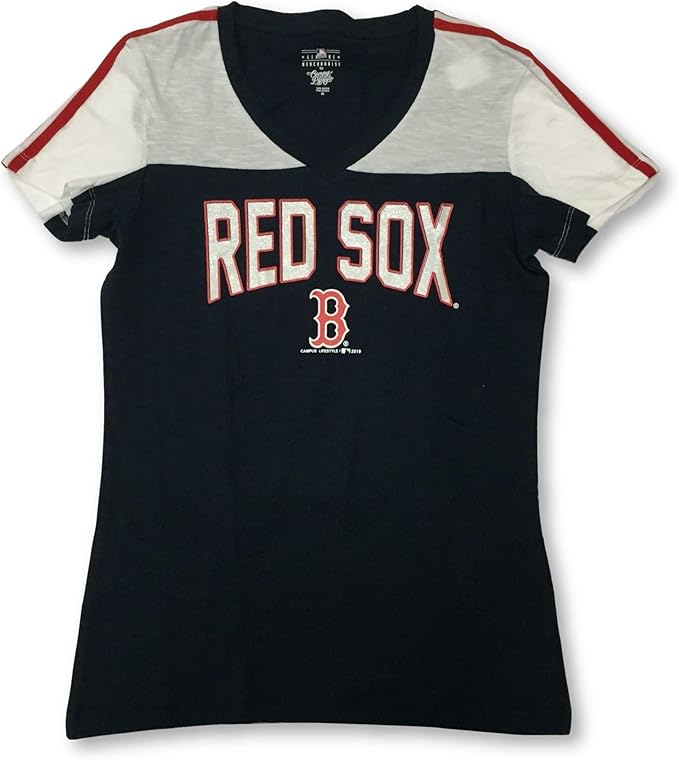 Boston Red Sox Women's VNeck Sparkle TShirt (XLarge 16