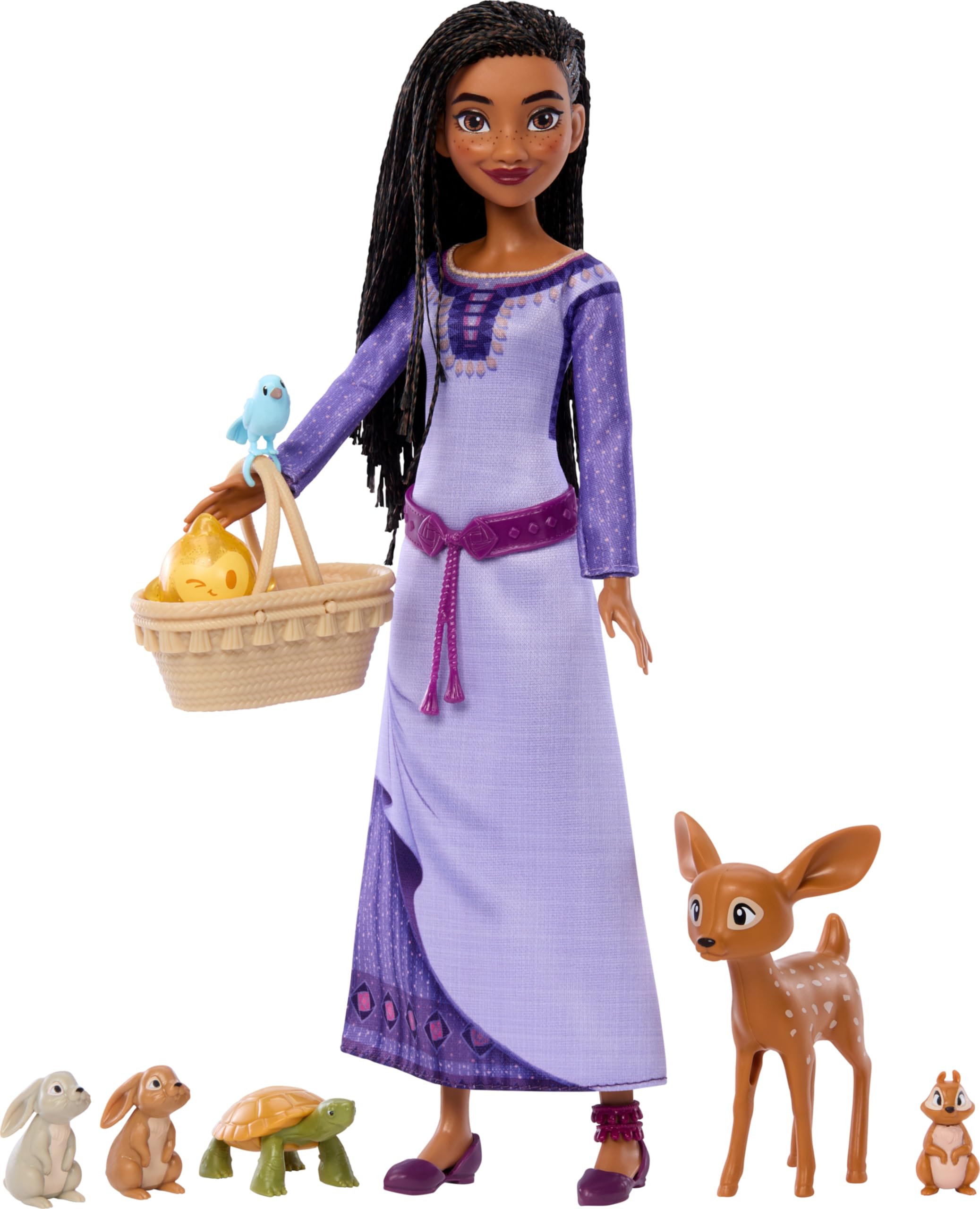 Mattel Disney Wish Woodland Animals of Rosas Playset - Asha 28cm Doll with 8 Figures & Accessories — image 1