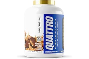 Magnum Nutraceuticals Quattro Protein Powder - Peanut Butter Cups Flavor - 4lbs