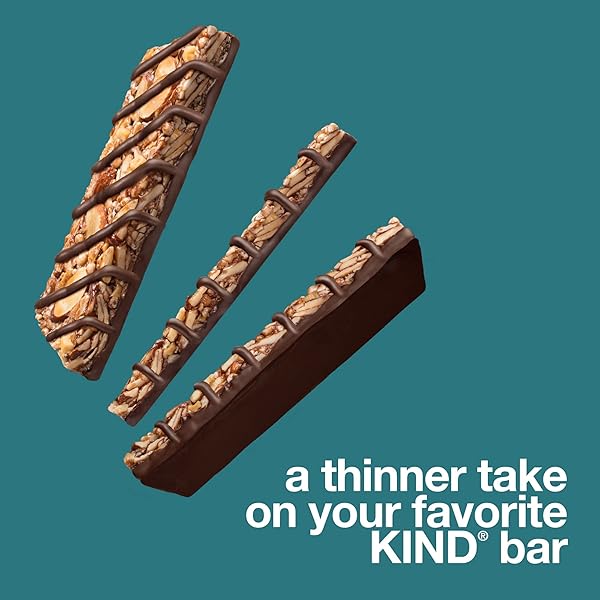 KIND THINS SNACK BARS, DARK CHOCOLATE NUTS & SEA SALT, GLUTEN FREE, LOW CALORIE, HEALTHY SNACKS, 4G SUGAR, 10 COUNT