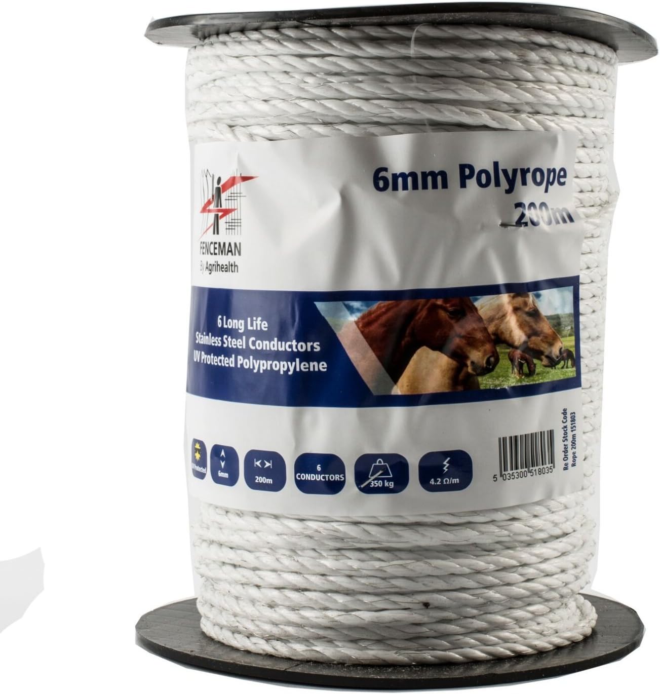 Fenceman Polyrope Electric Fence Wire 6mm
