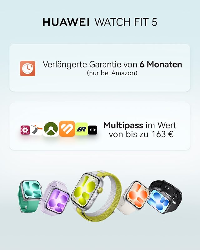 Watch FIT 5 Smartwatch, GPS, Sportuhr mit Schlaftracker, Weiß