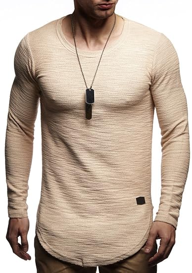 LEIF NELSON Herren Pullover Rundhals-Ausschnitt | Schwarzer Männer Longsleeve | dünner Pulli Sweatshirt Langarmshirt Crew Nec
