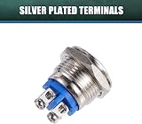 X AUTOHAUX 5x 16mm 12V White LED Indicator Dash Signal Lights Metal Dash Lamp view 4