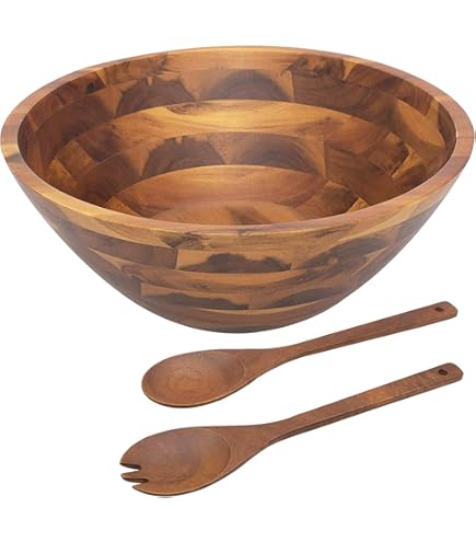 Dexam Sintra Mango Wood Spotted Salad Bowl – Duck Egg | Miriad Quest Leisure - View #4