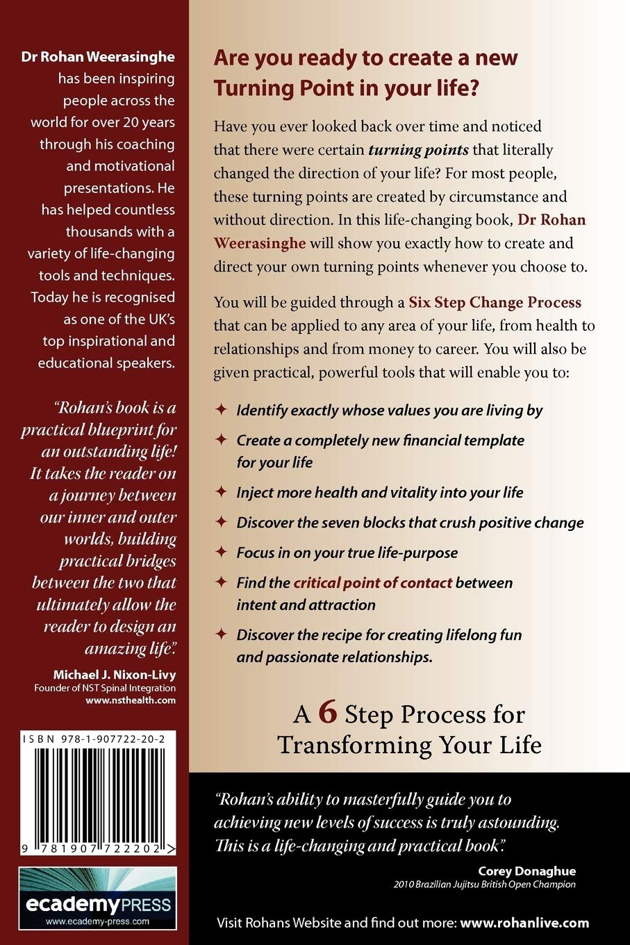 Amazon Turning Point A 6 Step Process For Transforming Your Life Weerasinghe Rohan Books