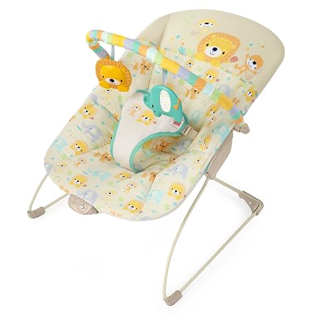bright starts pink safari bouncer