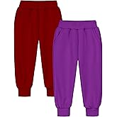 Guicizi Girls Sweatpants Toddler Jogger Pants with Pockets Soft Kids Sweat Athletic Sports Lounge Active Pants Size 2-14