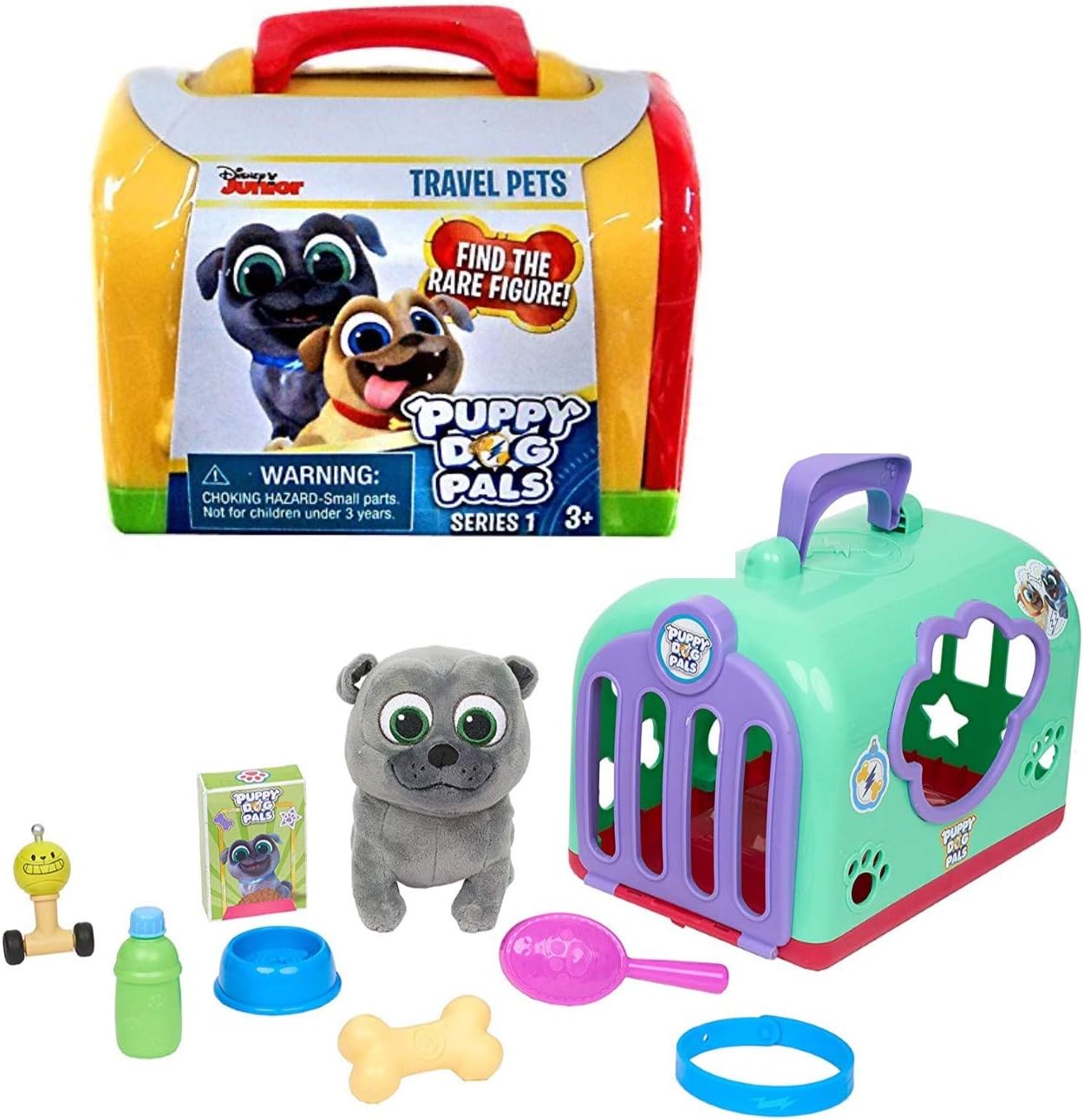 Kids Girls Puppy Dog Pals (Bonus Secret Place) Travel Pets Series 3 Translucent Edition and Series 4 Find The Rare Figure Set of 4