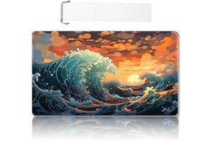DAUXID Edge-Stitched 24x14 Inch MTG Playmat ,TCG Playmat with Free Storage Bag , Non-Slip Gaming Mat ,Ideal for MTG Card Games, Durable and Easy to Clean (DKT (83),No Zones)