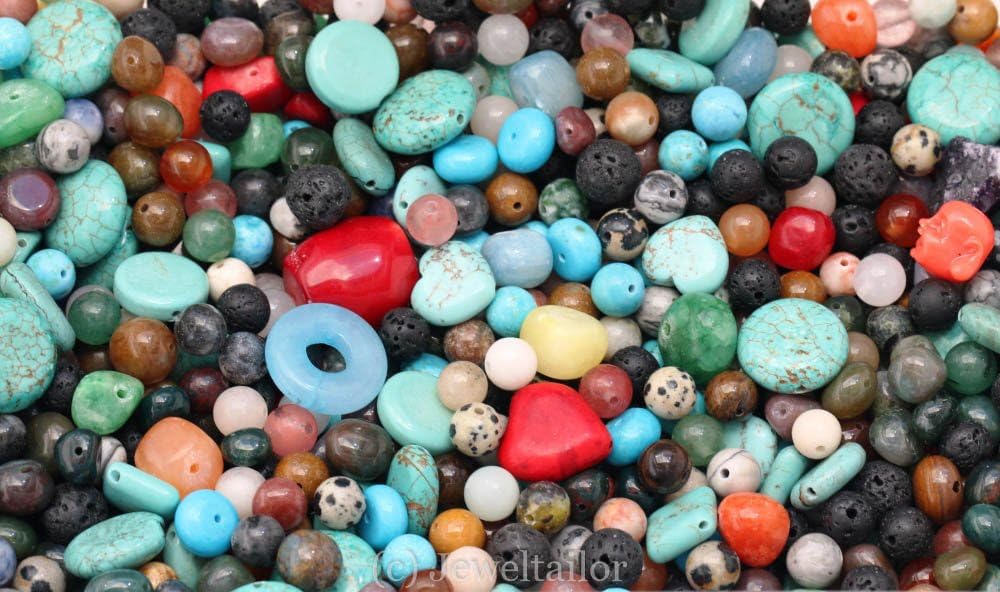 JEWELTAILOR NEWLY UPDATED! 50g Quality Hand Mixed Gemstone Semi Precious Beads & Stones ~ May Include Quartz, Turquoise, Jasper etc For Crafts & Jewellery Making