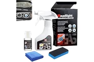 Tubeer Automotive Headlamp Restoration Fluid Kit, 2025 New Headlight Restoration Kit, Efficient Headlight Cleaner Repair Kit,