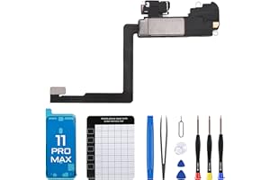 DGSCSMY for iPhone 11 Pro Max Earpiece Front Speaker Replacement Repair 6.5", Ear Module Part with Ambient Light Sensor Flex Cable Connector Fix Tools Kit Proximity Sensor 11promax for A2161 A2220 A2218
